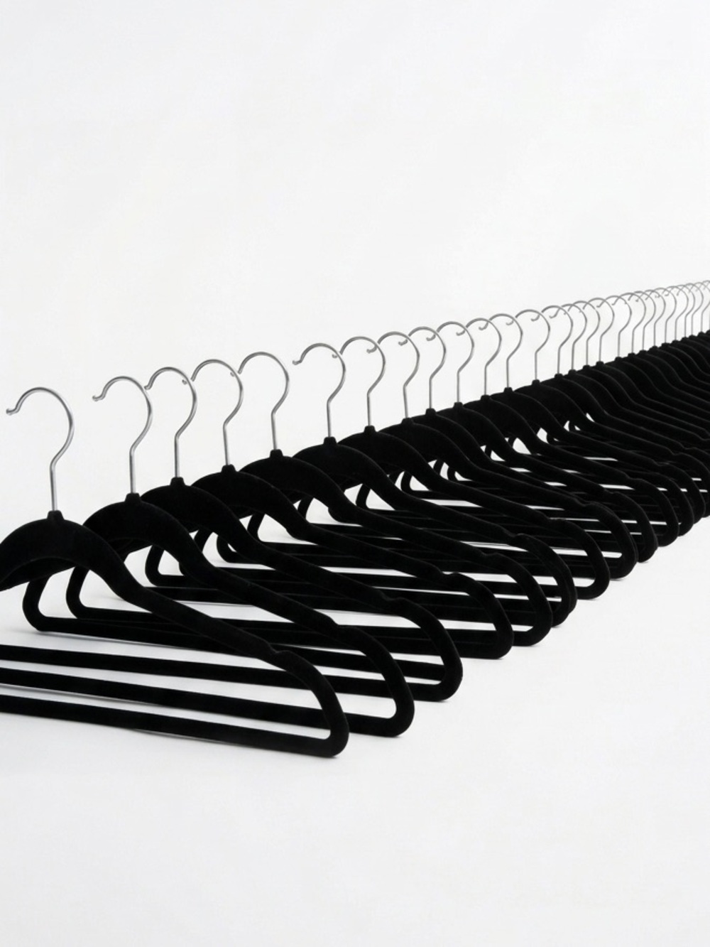 Non-Brand Velvet Suit & Shirt Hanger - Black Lot of 100
